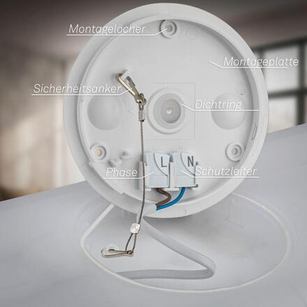 BRILONER Slim Case stropní svítidlo 42x42 cm - 22W, 3000lm, neutrální bílá, LED, bílé 3865416