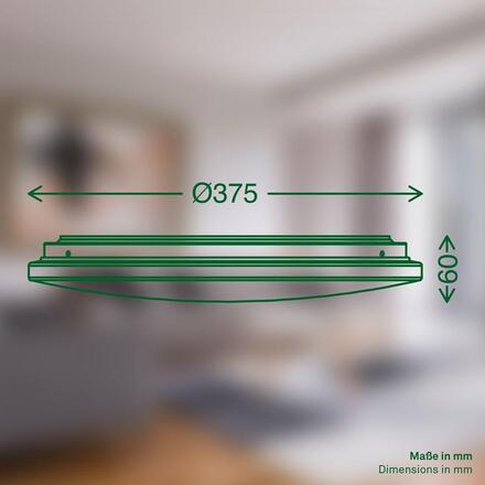 BRILONER Elipso A stropní svítidlo pr.37,5 cm - 12W, 2520lm, LED, energetická třída A, bílé 3867016