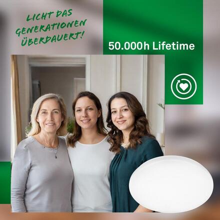 BRILONER Elipso A stropní svítidlo pr.37,5 cm - 12W, 2520lm, LED, energetická třída A, bílé 3867016