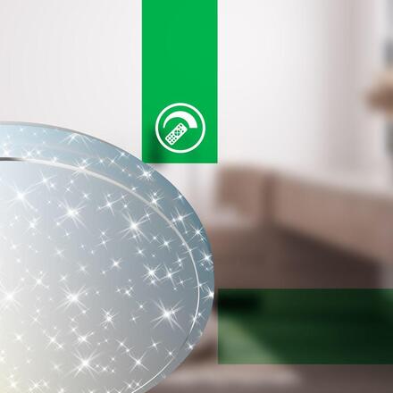 BRILONER Star A stropní svítidlo pr.48 cm - 19,5W, 4450lm, LED, EEK A, stmívatelné, dálkový ovladač, CCT, bílé 3869016
