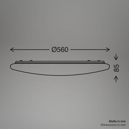 BRILONER Verb stropní svítidlo pr.56 cm - 72W, 8000lm, LED, stmívatelné, dálkový ovladač, CCT, bílé 3874016