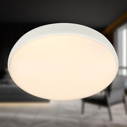BRILONER Nikan stropní svítidlo pr.28,5 cm - 22W, 2300lm, LED, stmívatelné, CCT, dálkový ovladač, bílé 3876016