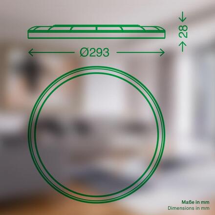 BRILONER Tava A svítidlo LED panel pr.29,3 cm - 11W, 2400lm, energetická třída A, stmívatelné, CCT, bílé 3883016