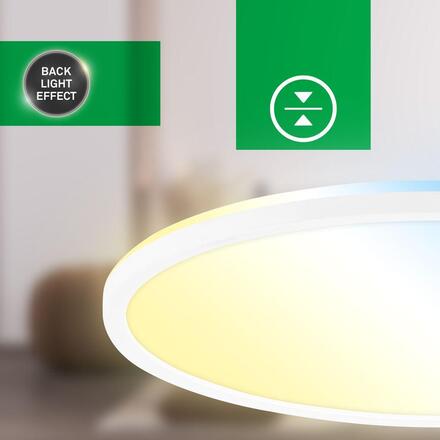BRILONER Tava A svítidlo LED panel pr.42 cm - 14W, 3000lm, energetická třída A, stmívatelné, CCT, bílé 3884016