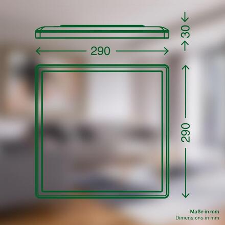 BRILONER Tava A svítidlo LED panel 29,3x29,3 cm - 11W, 2400lm, energetická třída A, stmívatelné, CCT, bílé 3885016