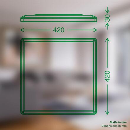 BRILONER Tava A svítidlo LED panel 42x42 cm - 14W, 3000lm, energetická třída A, stmívatelné, CCT, bílé 3886016