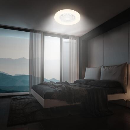 BRILONER Tuuletin A stropní svítidlo s ventilátorem pr.48,5 cm - 48W, 5300lm, LED, stmívatelné, dálkový ovladač, CCT, RGBIC, bílé 3890016