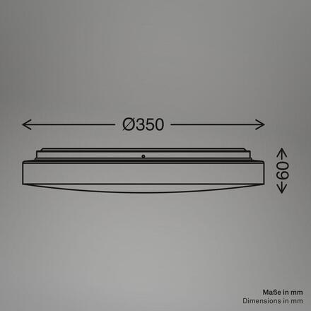 BRILONER Mojo stropní svítidlo pr.27 cm - 24W, 2600lm, LED, teplá bílá, IP54, bílé 3892016