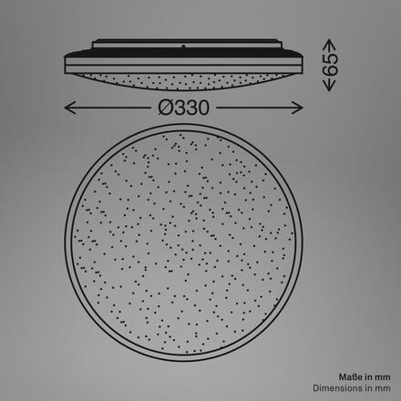 BRILONER Stela stropní svítidlo pr.33 cm - 22W, 2400lm, LED, stmívatelné, CCT, dálkový ovladač, matný chrom 3895014