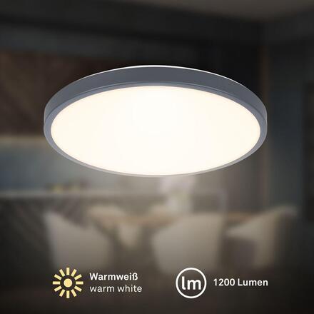 BRILONER Competo stropní svítidlo pr.24 cm - 12W, 1300lm, LED, teplá bílá, antracit 3901015