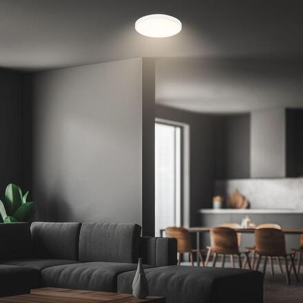 BRILONER Competo stropní svítidlo pr.24 cm - 12W, 1300lm, LED, teplá bílá, bílé 3901016