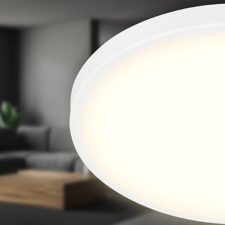 BRILONER Competo stropní svítidlo pr.24 cm - 12W, 1300lm, LED, teplá bílá, bílé 3901016