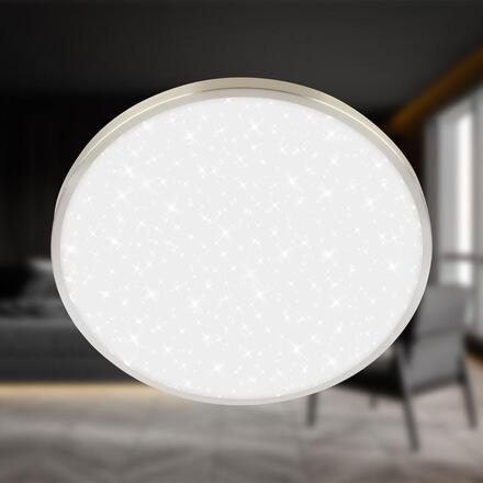BRILONER Competo stropní svítidlo pr.33 cm - 22W, 2400lm, LED, neutrální bílá, matný nikl 3904012