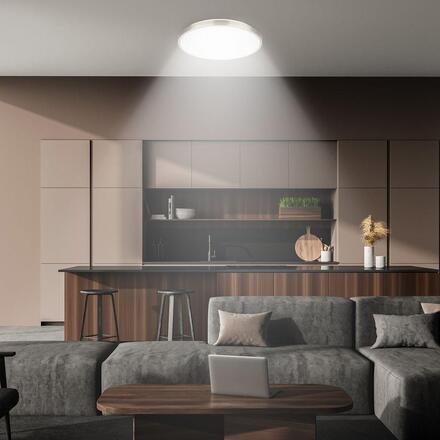 BRILONER Competo stropní svítidlo pr.33 cm - 22W, 2400lm, LED, neutrální bílá, matný nikl 3904012