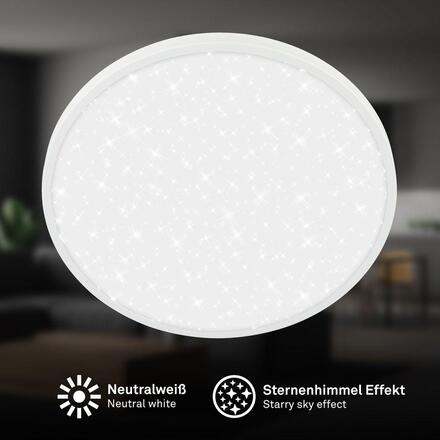 BRILONER Competo stropní svítidlo pr.33 cm - 22W, 2400lm, LED, neutrální bílá, bílé 3904016