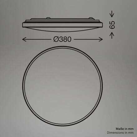 BRILONER Competo stropní svítidlo pr.38 cm - 24W, 2600lm, stmívatelné, dálkový ovladač, CCT teplá/neutrální bílá, matný nikl 3906012
