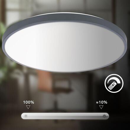 BRILONER Competo stropní svítidlo pr.38 cm - 24W, 2600lm, stmívatelné, dálkový ovladač, CCT teplá/neutrální bílá, antracit 3906015