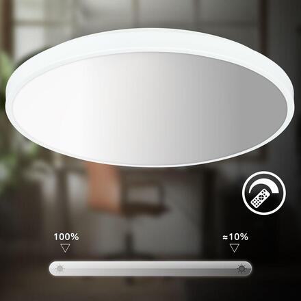 BRILONER Competo stropní svítidlo pr.38 cm - 24W, 2600lm, stmívatelné, dálkový ovladač, CCT teplá/neutrální bílá, bílé 3906016