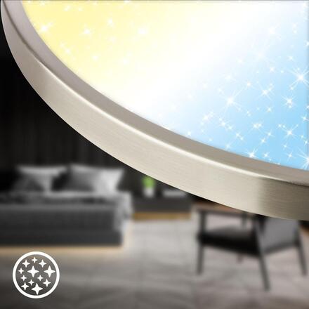 BRILONER Competo stropní svítidlo pr.38 cm - 24W, 2600lm, stmívatelné, hvězdné nebe, CCT teplá - denní bílá, bílé 3907012