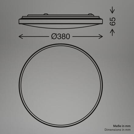 BRILONER Competo stropní svítidlo pr.38 cm - 24W, 2600lm, stmívatelné, hvězdné nebe, CCT teplá - denní bílá, matný nikl 3907016