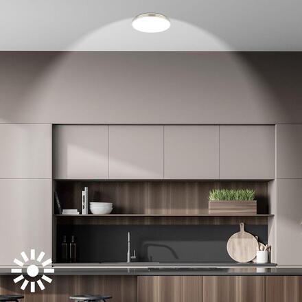 BRILONER Kaida stropní svítidlo pr.33 cm - 12,7W, 2900lm, LED, energetická třída A, neutrální bílá, matný nikl 3935012