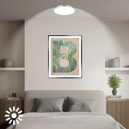 BRILONER Kaida stropní svítidlo pr.38 cm - 17,1W, 3900lm, LED, energetická třída A, neutrální bílá, matný nikl 3936012