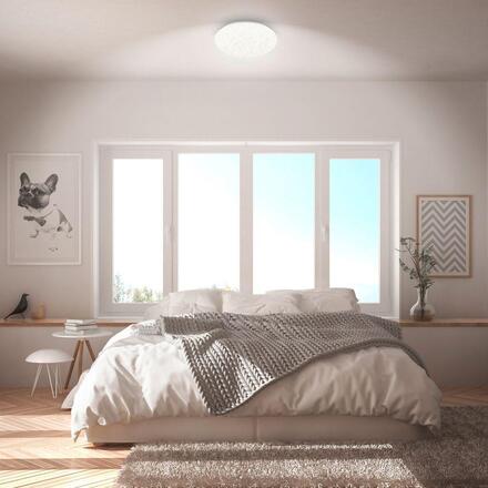 BRILONER Nebo stropní svítidlo pr.27,8 cm - 15W, 1800lm, LED, hvězdné nebe, neutrální bílá, bílé, květinový vzor 3937016