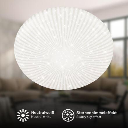 BRILONER Nebo stropní svítidlo pr.38 cm - 20W, 2400lm, LED, hvězdné nebe, s dekorem, bílé 3941016