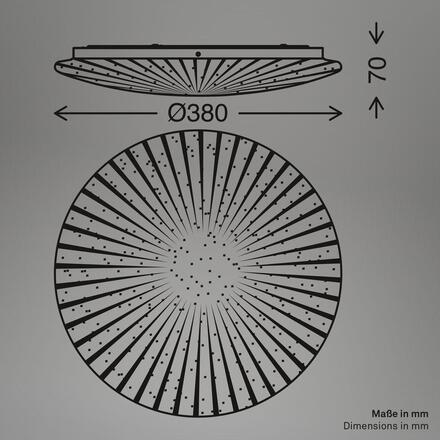 BRILONER Nebo stropní svítidlo pr.38 cm - 20W, 2400lm, LED, hvězdné nebe, s dekorem, bílé 3941016