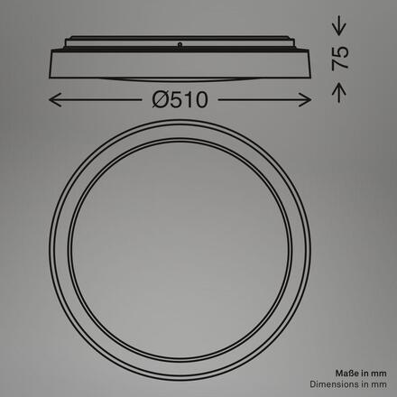 BRILONER Gima stropní svítidlo pr.51 cm - 48W, 5200lm, LED, stmívatelné, dálkový ovladač, CCT, černá/zlatá 3943015