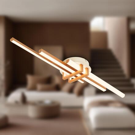 BRILONER Tinka stropní svítidlo 78x16 cm - 21W, 2400lm, LED, teplá bílá, kávová 3952034