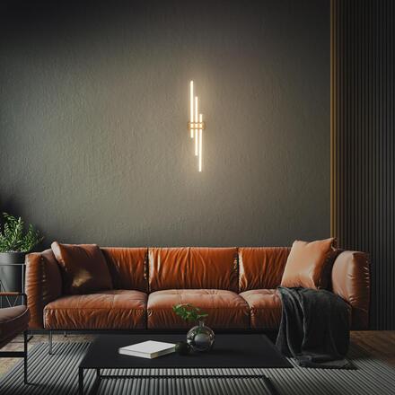 BRILONER Tinka stropní svítidlo 78x16 cm - 21W, 2400lm, LED, teplá bílá, černá/dřevo 3952035