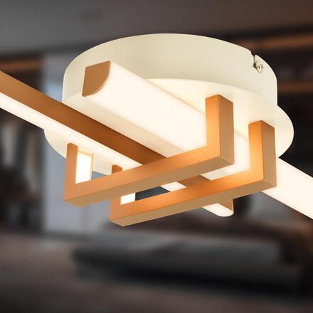 BRILONER Tinka stropní svítidlo 78x16 cm - 18W, 2000lm, LED, teplá bílá, kávová 3953024