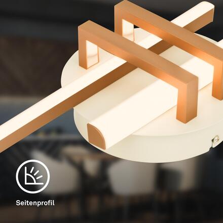 BRILONER Tinka stropní svítidlo 78x16 cm - 18W, 2000lm, LED, teplá bílá, kávová 3953024