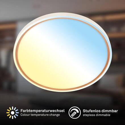 BRILONER Ina stropní svítidlo pr.49 cm - 48W, 5200lm, stmívatelné, LED, dálkový ovladač, CCT, kávová 3956014