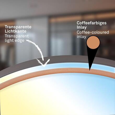 BRILONER Ina stropní svítidlo pr.49 cm - 48W, 5200lm, stmívatelné, LED, dálkový ovladač, CCT, antracit 3956015