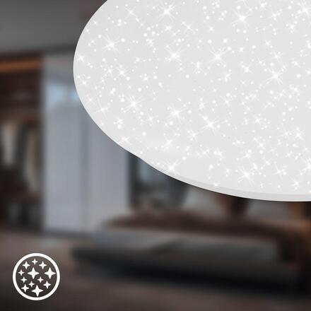 BRILONER Git stropní svítidlo pr.38 cm - 18W, 2200lm, LED, hvězdné nebe, neutrální bílá, bílé 3958416