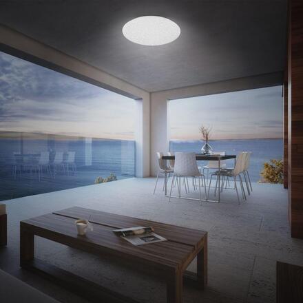 BRILONER Git stropní svítidlo pr.38 cm - 18W, 2200lm, LED, hvězdné nebe, neutrální bílá, bílé 3958416