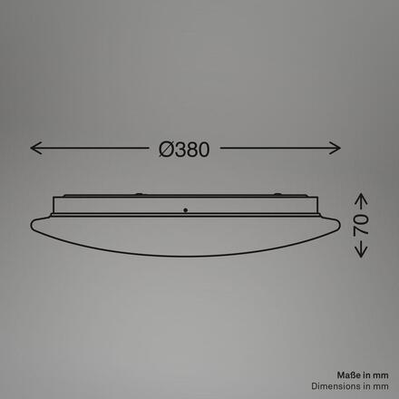 BRILONER Git stropní svítidlo pr.38 cm - 18W, 2200lm, LED, hvězdné nebe, neutrální bílá, bílé 3958416
