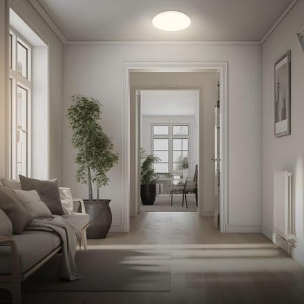 BRILONER Ugo stropní svítidlo pr.27 cm - 13W, 1300lm, LED, teplá bílá, pohybové čidlo, bílé 3959016