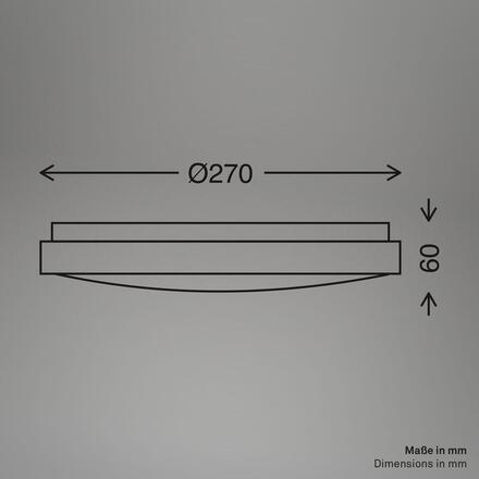 BRILONER Ugo stropní svítidlo pr.27 cm - 13W, 1300lm, LED, teplá bílá, pohybové čidlo, bílé 3959016