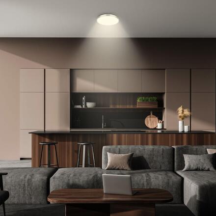 BRILONER Nobre stropní svítidlo pr.24 cm - 10,5W, 1200lm, teplá bílá, LED, matný nikl 3960012