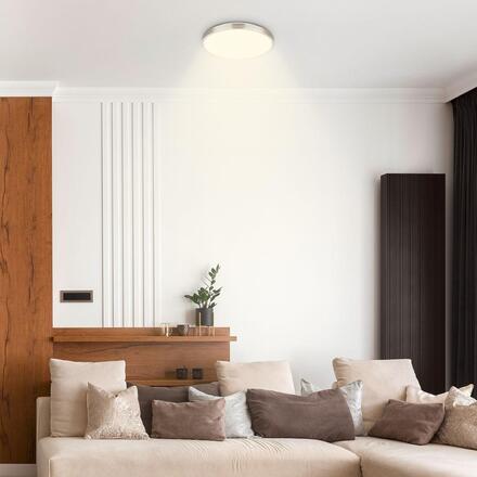 BRILONER Nobre stropní svítidlo pr.33 cm - 17,5W, 2400lm, teplá bílá, LED, matný nikl 3961012