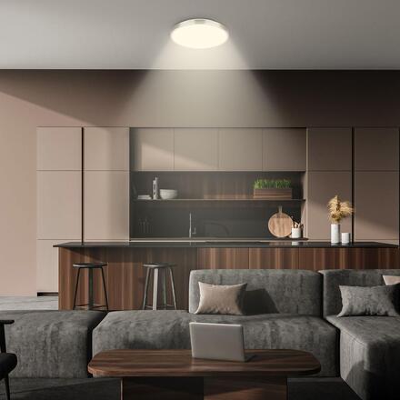 BRILONER Nobre stropní svítidlo pr.33 cm - 17,5W, 2400lm, teplá bílá, LED, matný nikl 3961012