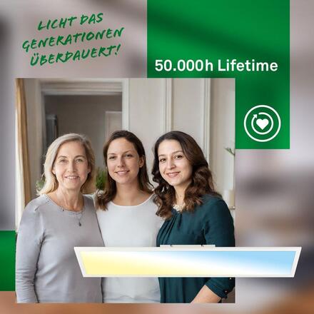 BRILONER Piatto svítidlo LED panel 100x25 cm - 14W, 2900lm, energetická třída A, stmívatelná, CCT, bílé 3987016