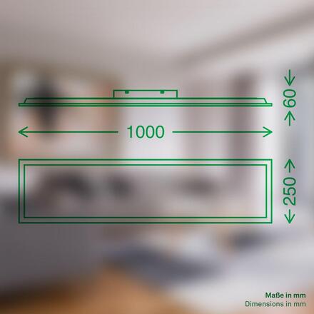 BRILONER Piatto svítidlo LED panel 100x25 cm - 14W, 2900lm, energetická třída A, stmívatelná, CCT, bílé 3987016