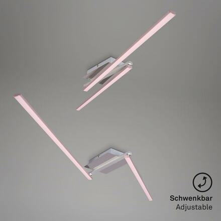 BRILONER LED stropní svítidlo, 143,6 cm, 12 W, hliník-chrom BRILO 3500-018