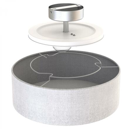 BRILONER textilní stropní svítidlo, pr. 30 cm, max. 40 W, bílé BRILO 3375-026