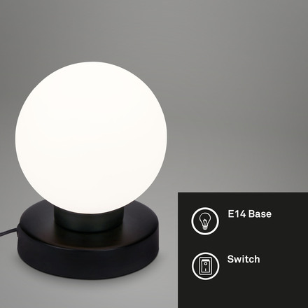 BRILONER Stolní lampa, 15,7 cm, max. 25 W, černá BRILO 7021-015