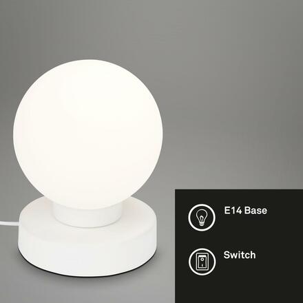 BRILONER Stolní lampa, 15,7 cm, max. 25 W, bílé BRILO 7021-016